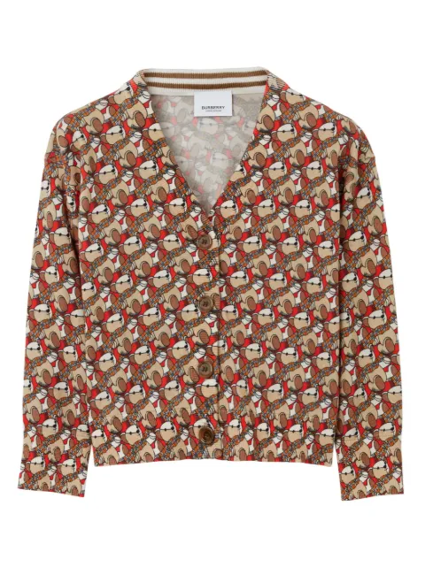 Burberry Kids cárdigan con estampado de osito Thomas