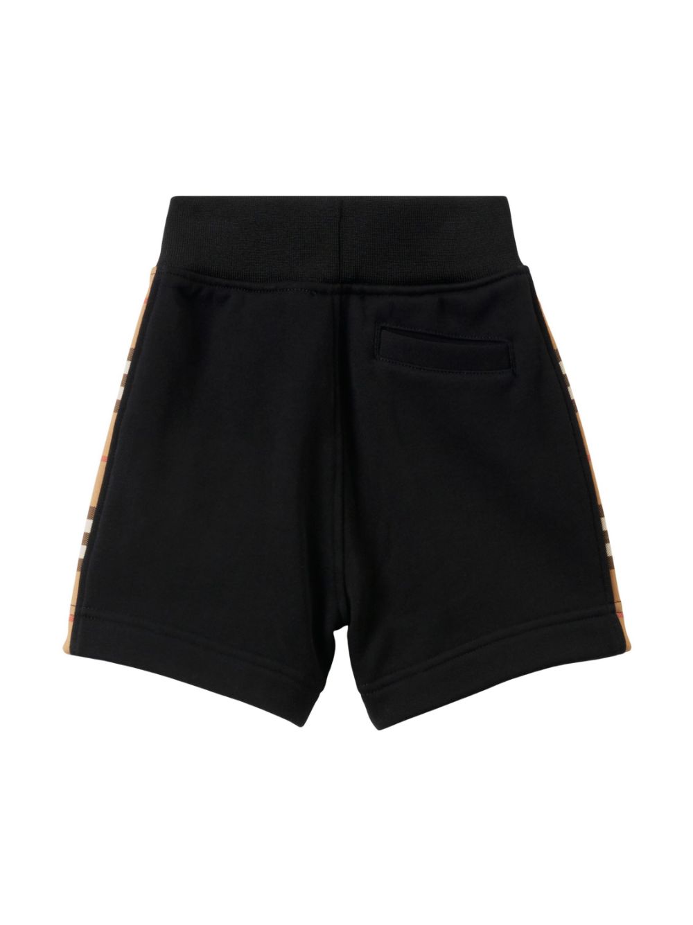 Burberry Kids check-panel cotton shorts - Zwart