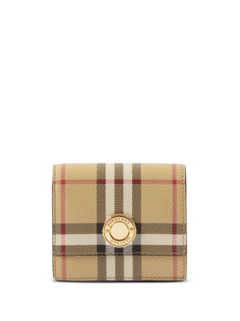 Burberry check folding wallet Women