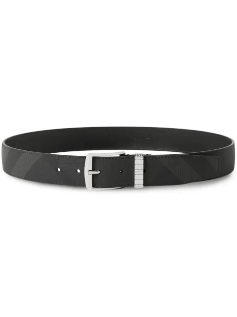 Burberry check leather belt Men