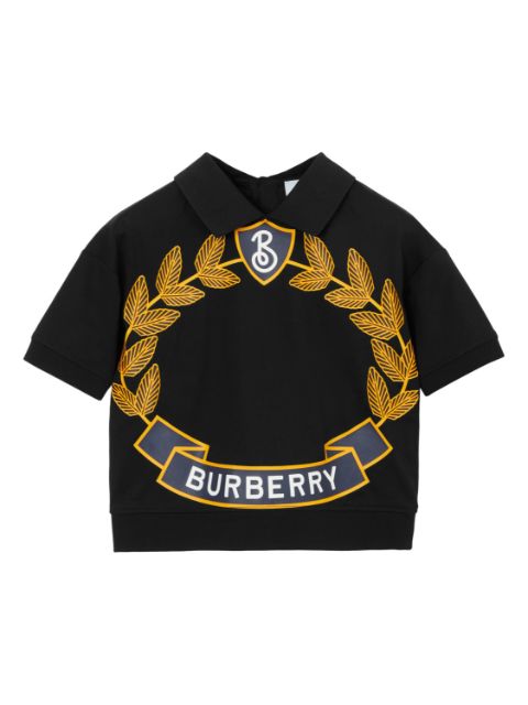 Burberry Kids Oak Leaf Crest polo shirt