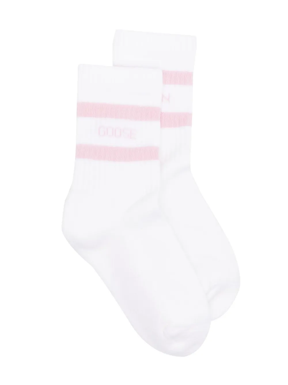 Golden Goose Kids chaussettes à logo imprimé - Blanc