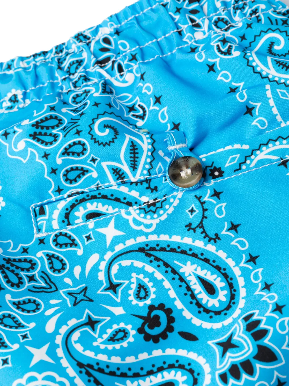 Mc2 Saint Barth Paisley-print Swim Shorts In Blue