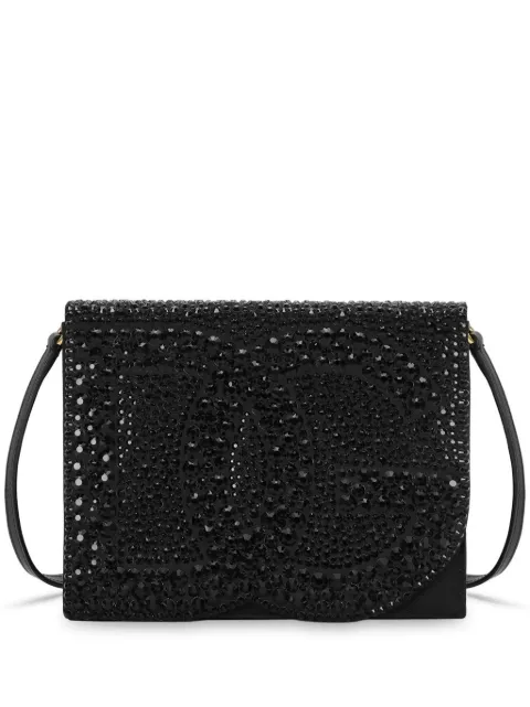 Dolce & Gabbana Bolsa transversal com strass e logo DG