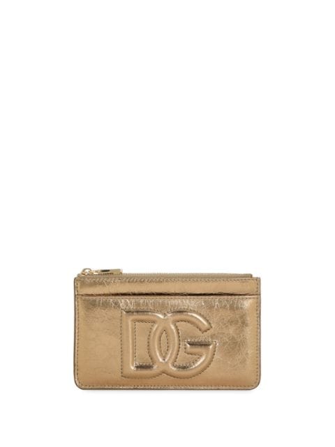 Dolce & Gabbana metallic-effect leather cardholder 