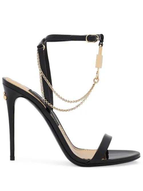 Sandales Keira 105 mm à détail de chaîne - Dolce & Gabbana - Modalova
