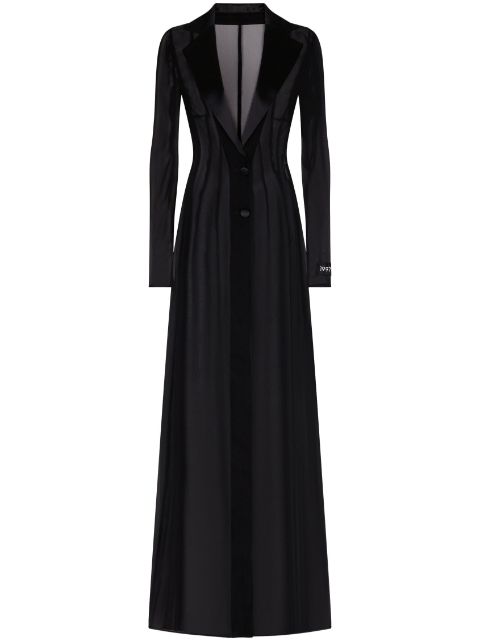 Dolce & Gabbana فستان بأكمام طويلة وطية صدر شال