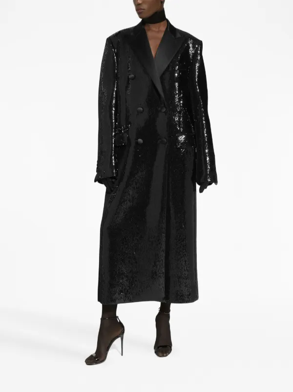 Dolce & Gabbana peak-lapel double-breasted Coat | Black | FARFETCH