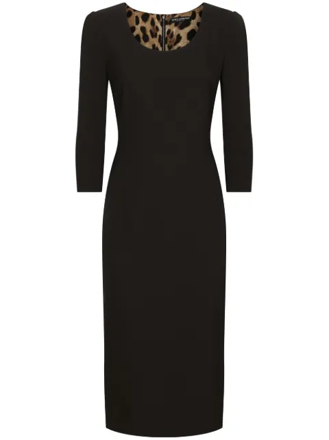 Dolce & Gabbana vestido midi con espalda redonda