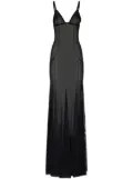 Dolce & Gabbana semi-sheer open-back nightdress - Black