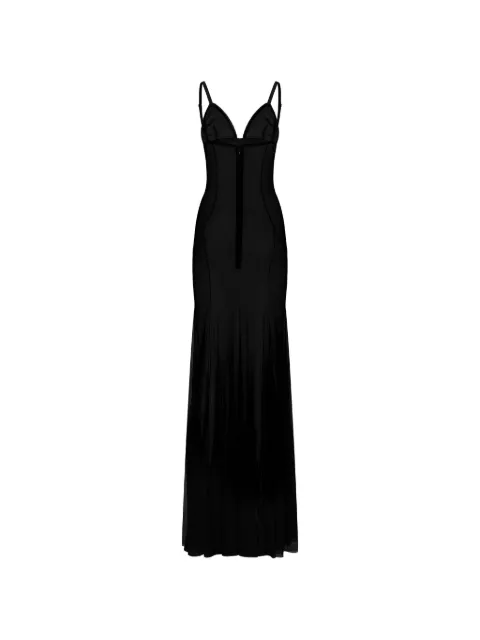 Dolce & Gabbana vestido de noche semitraslúcido con espalda descubierta