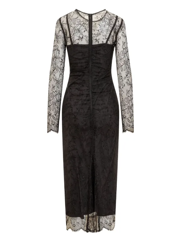 Dolce & Gabbana semi-sheer Lace Midi Dress | Black | FARFETCH BH Dolce & Gabbana semi-sheer Lace Midi Dress | Black | FARFETCH BH
