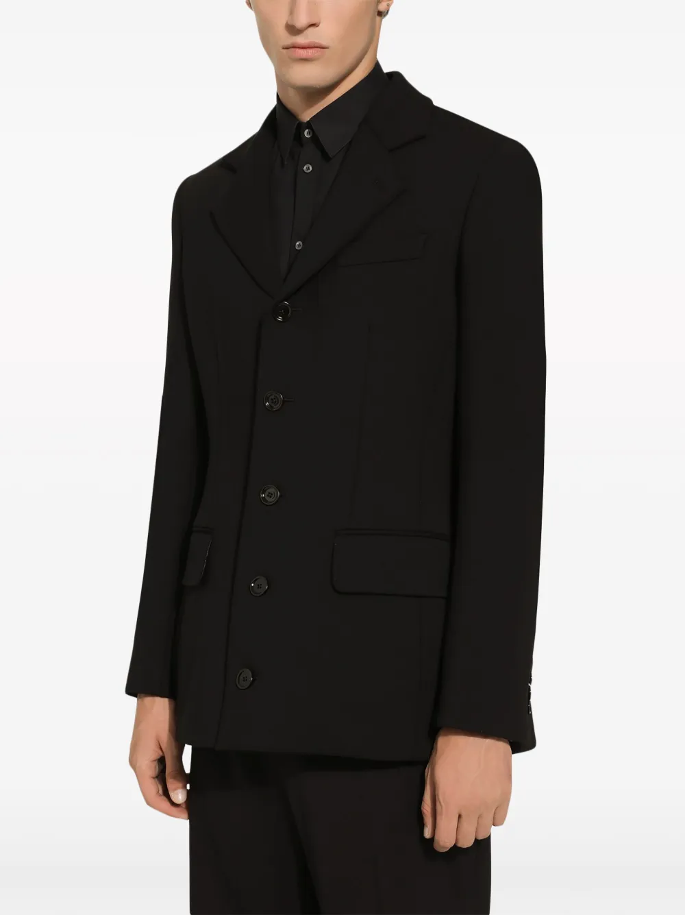 Dolce & Gabbana Single-breasted Shawl-lapels Blazer In Black
