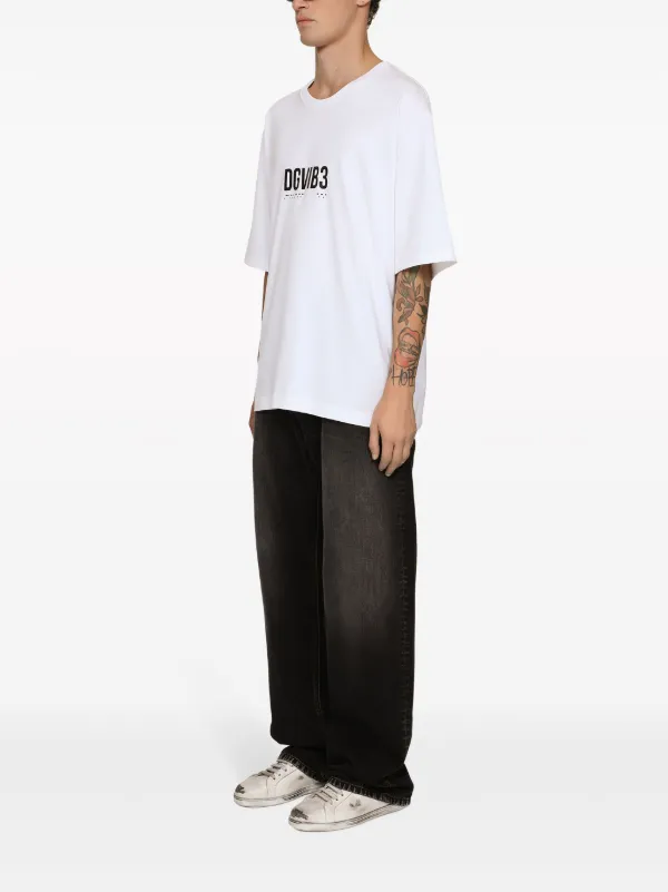 Dolce & Gabbana DGVIB3 logo-print Cotton T-shirt | White | FARFETCH