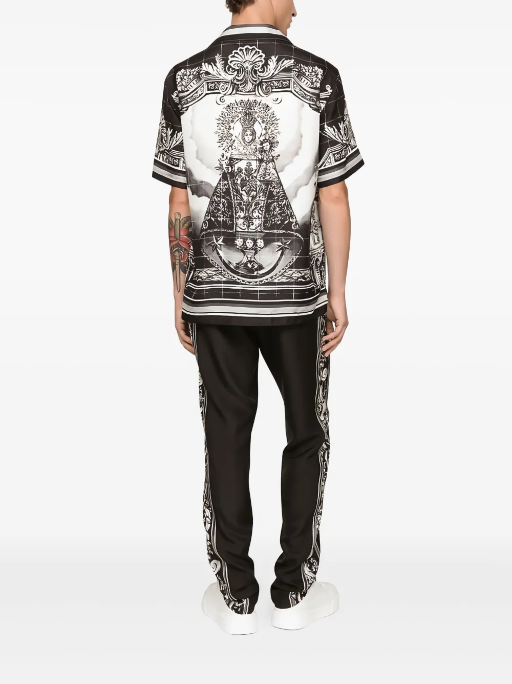 Dolce & Gabbana Geruite broek Zwart