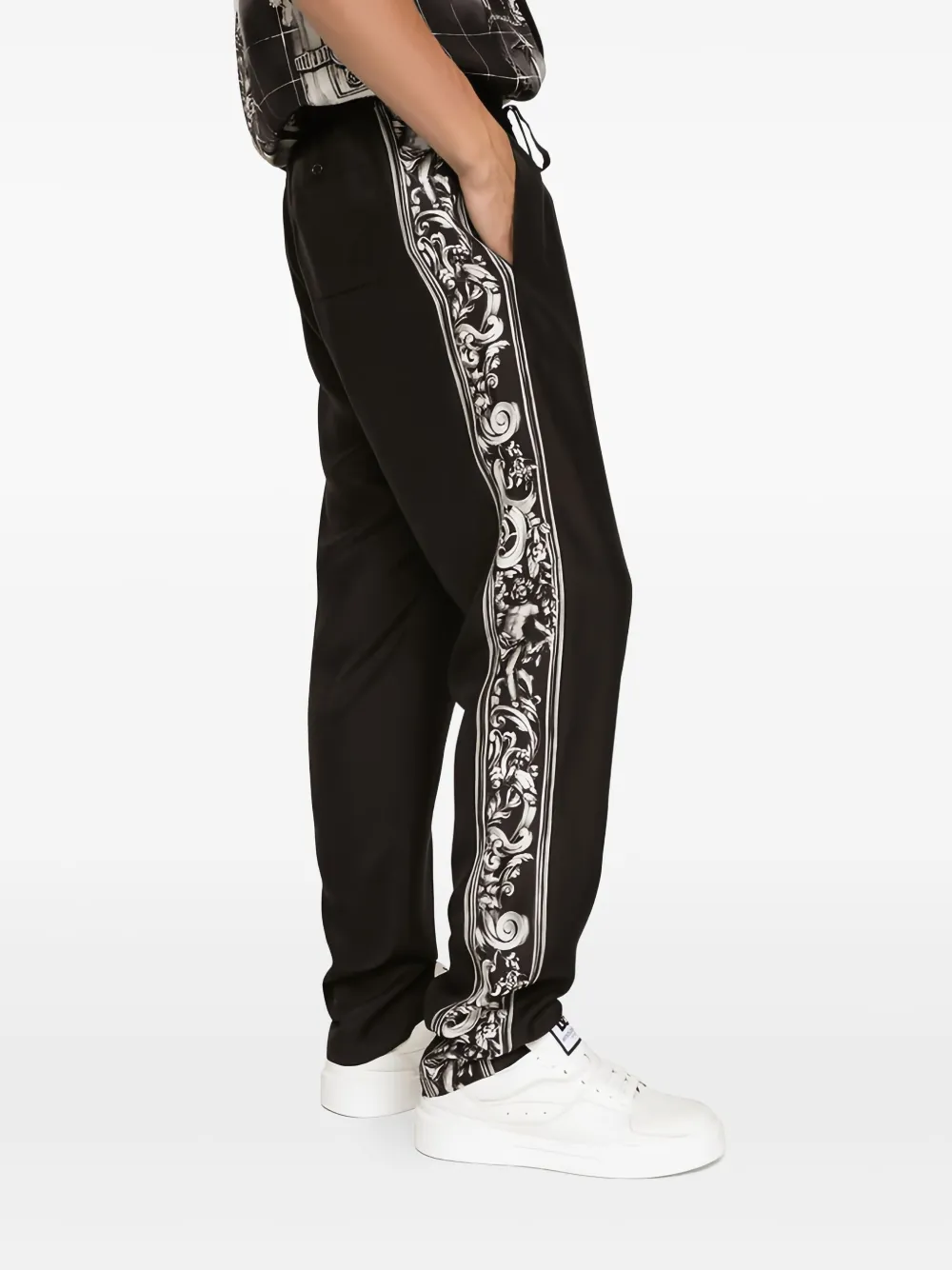 Dolce & Gabbana Geruite broek Zwart
