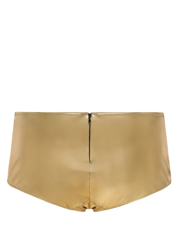 Dolce Gabbana metallic effect Bikini Bottoms Gold FARFETCH AO