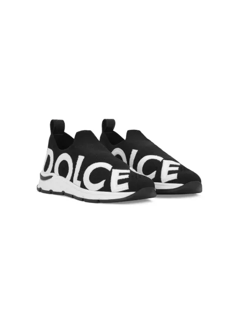 Dolce & Gabbana Kids logo-patch mesh sneakers