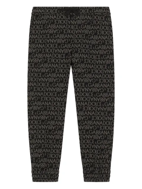Dolce & Gabbana Kids logo-print cotton-blend trousers 