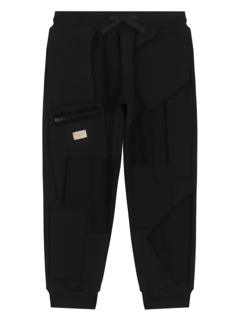 Dolce & Gabbana Kids logo-plaque cotton track pants 