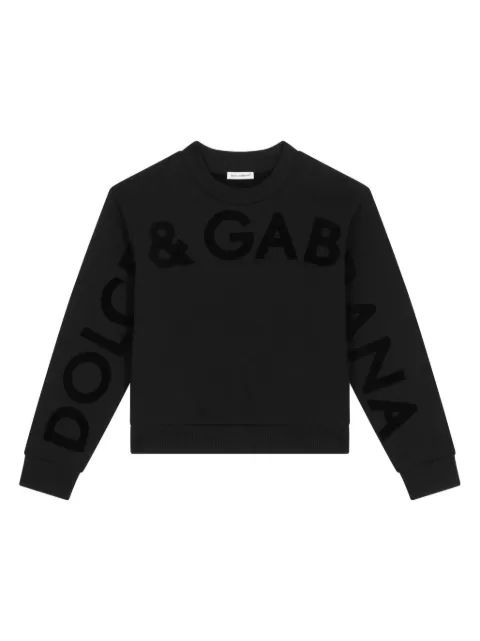 Dolce & Gabbana Kids logo-print cotton sweatshirt