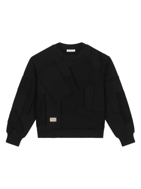 Dolce & Gabbana Kids سويت شيرت قطن بأجزاء مخيوطة