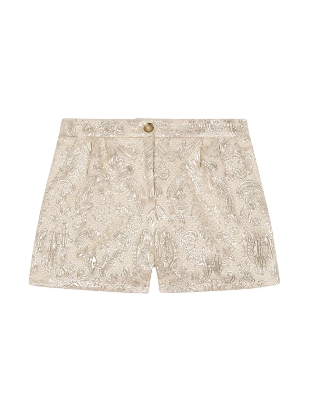Dolce & Gabbana Kids' Majolica-motif Jacquard Shorts In Neutrals