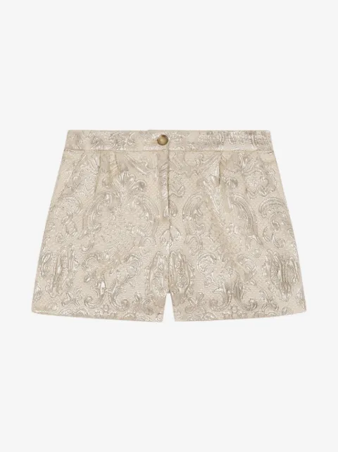 Dolce & Gabbana Kids shorts con motivo Mayólica en jacquard