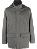 Brunello Cucinelli hooded padded-design cashmere coat - Grey