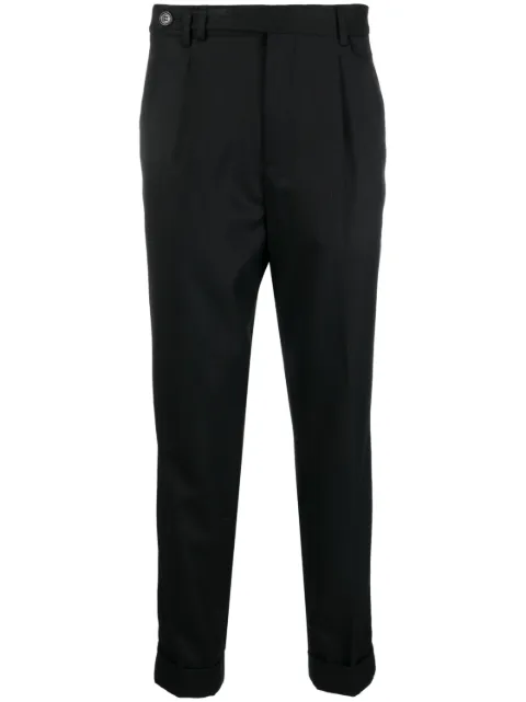 Brunello Cucinelli cropped virgin-wool tapered trousers