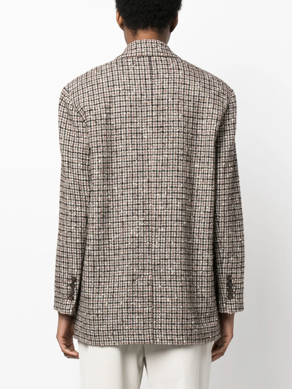 Brunello Cucinelli Blazer met enkele rij knopen Bruin