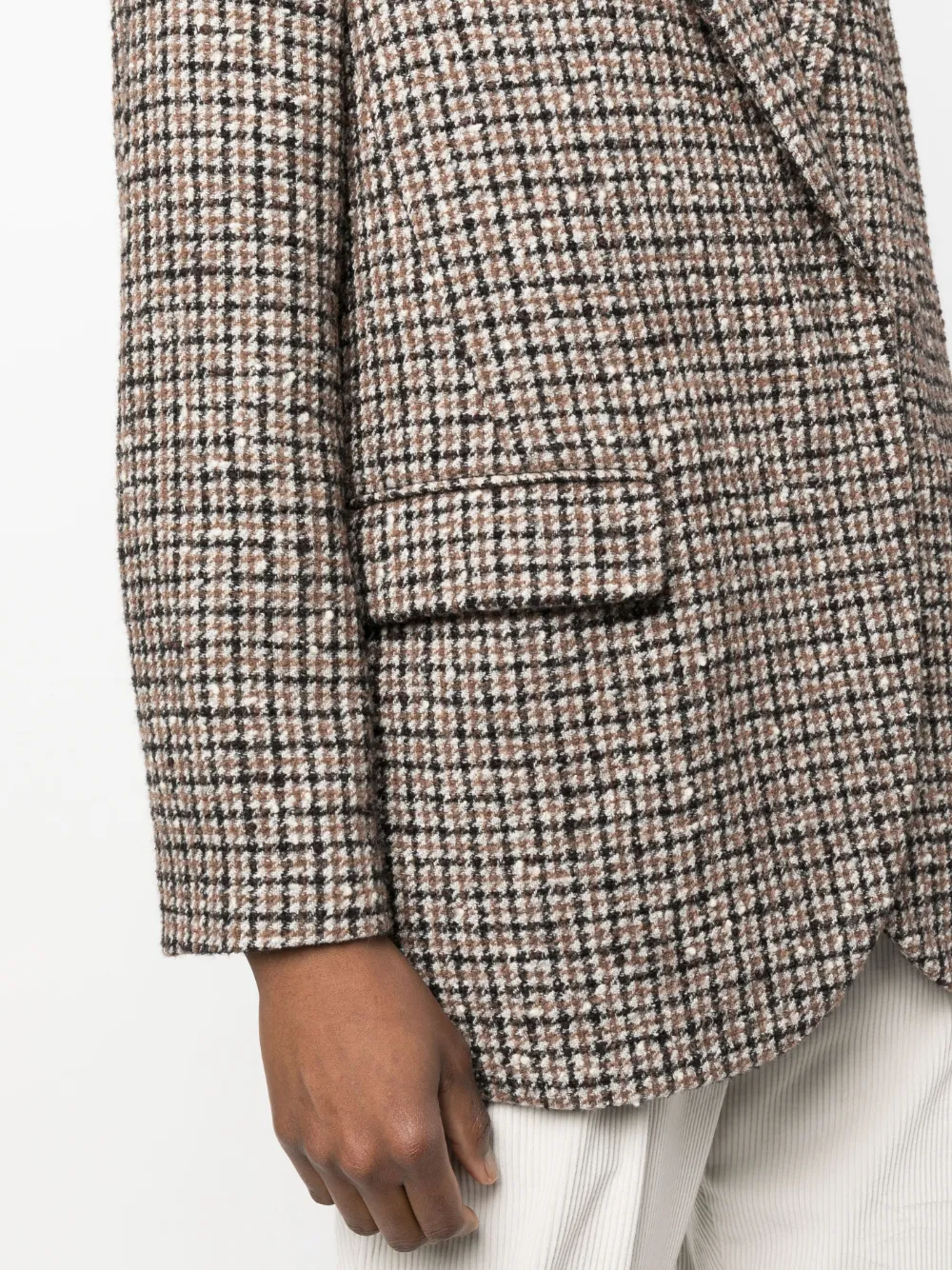 Brunello Cucinelli Blazer met enkele rij knopen Bruin