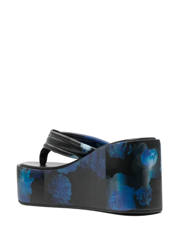 Holographic hot sale wedge sandals