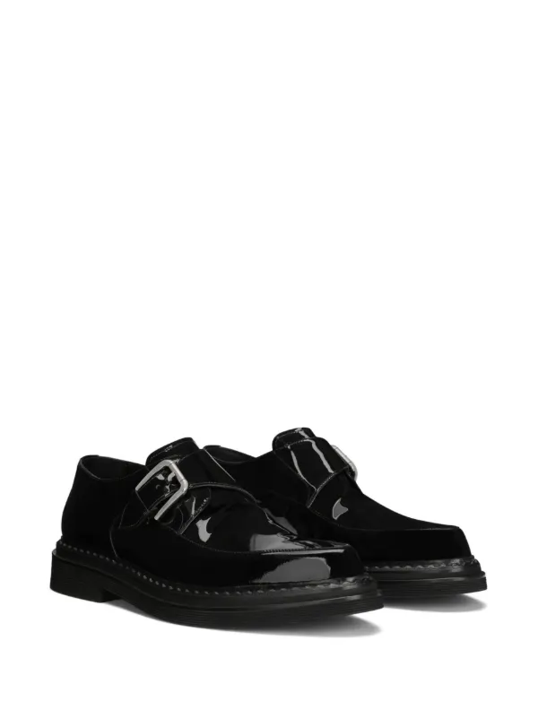 Dolce Gabbana Leather Buckle Monk Shoes Farfetch