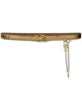 Dolce & Gabbana chain-link patent leather belt - Gold