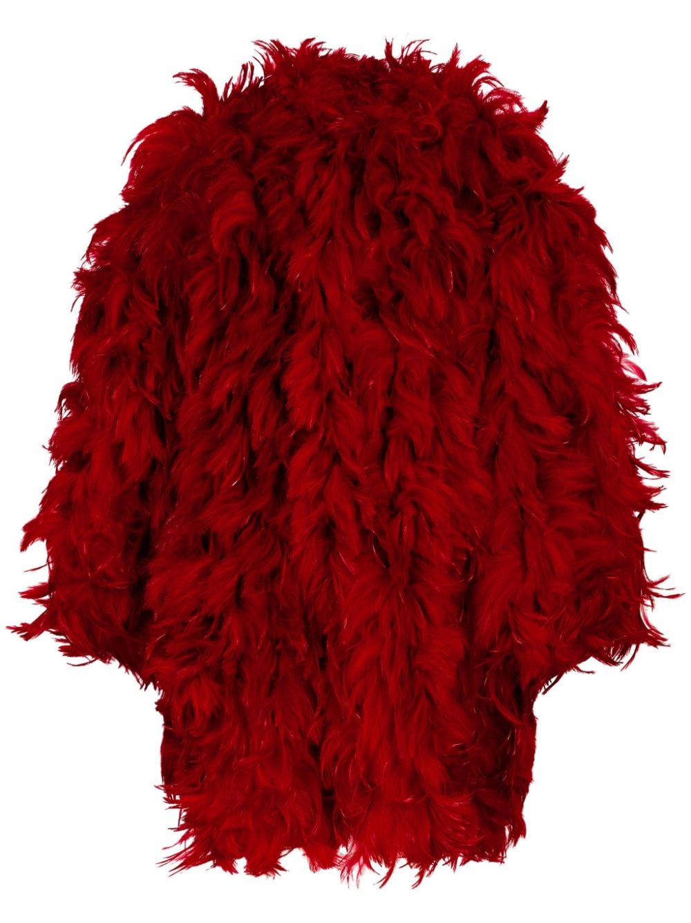 Shop Dolce & Gabbana Embellished Organza Midi Coat In Red