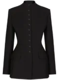 Dolce & Gabbana band-collar single-breasted blazer - Black
