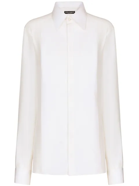 Dolce & Gabbana Camisa de seda em crepe da china