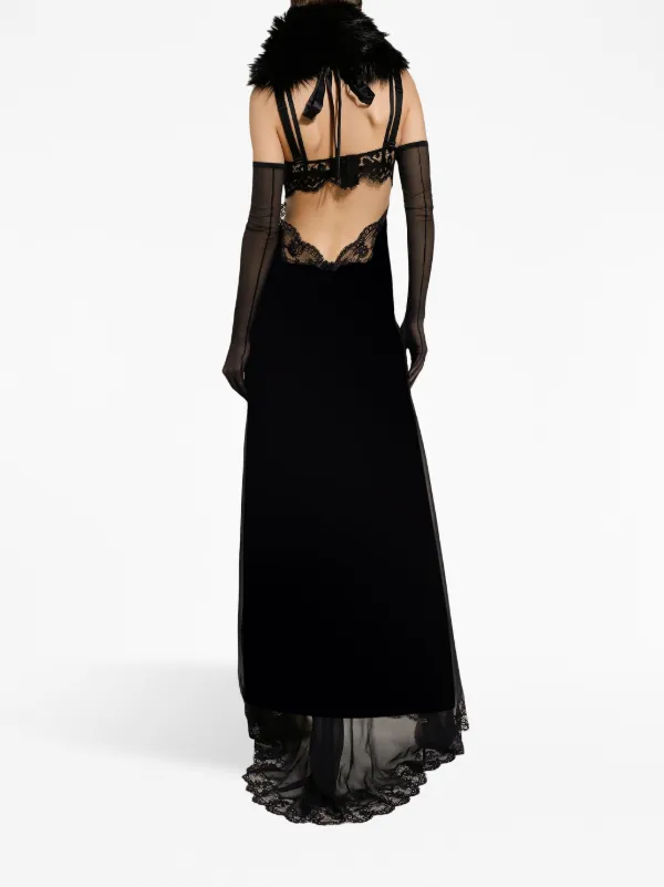 Dolce & Gabbana lace-detail Maxi Dress | Black | FARFETCH BN