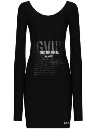 Dolce & Gabbana DGVIB3 ロングスリーブ ドレス ブラック Dolce & Gabbana DGVIB3 ロングスリーブ ドレス | ブラック