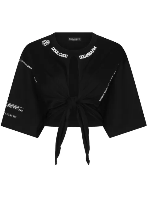 Dolce & Gabbana DGVIB3 front-tie crop top