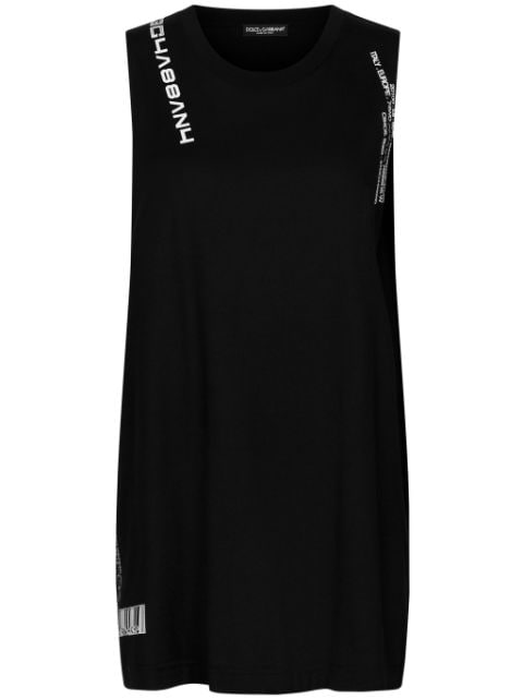 Dolce & Gabbana DGVIB3 vestido con logo estampado