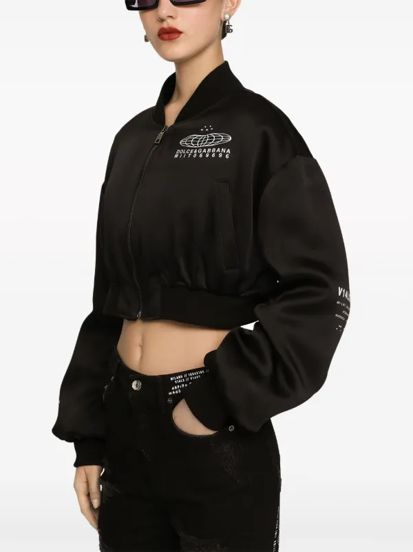 Dolce & Gabbana DGVIB3 クロップド ブルゾン ジャケット Dolce & Gabbana DGVIB3 クロップドジャケット | ブラック