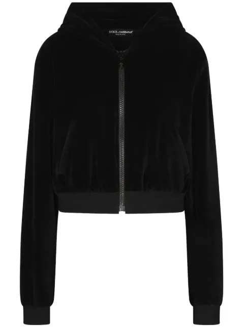 Dolce & Gabbana DGVIB3 velvet zip-up cropped jacket
