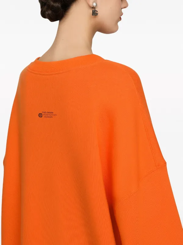 Dolce & Gabbana DGVIB3 logo-print Cotton Sweatshirt | Orange