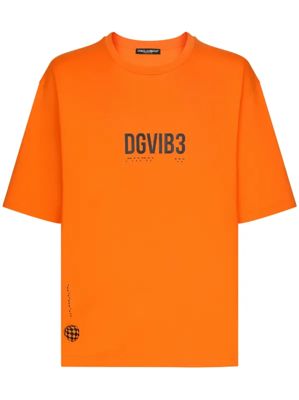 Tシャツ・カットソー DOLCE  GABBANA Men T Shirts G8SE3T FU7EN M0672 Brown Cotton T-shirt with logo in Brown for Men | Dolce&Gabbana®