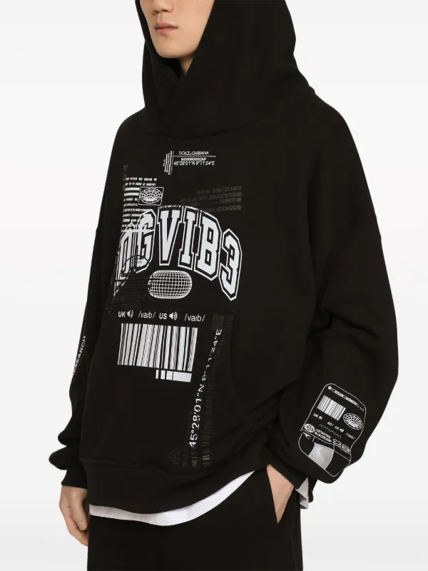 Dolce & Gabbana DGVIB3 Moletom De Capuz Com Estampa | Preto