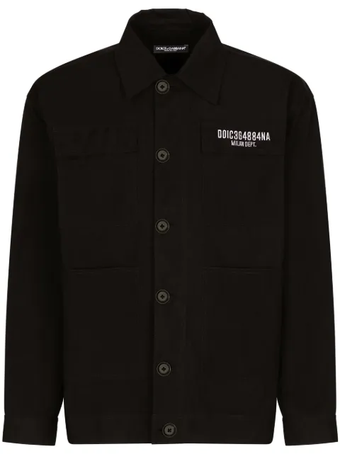 Dolce & Gabbana DGVIB3 logo-embroidered shirt jacket 