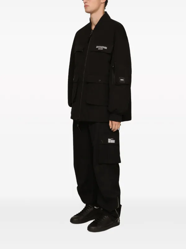 Dolce & Gabbana DGVIB3 patch-pocket cotton-blend Jacket | Black