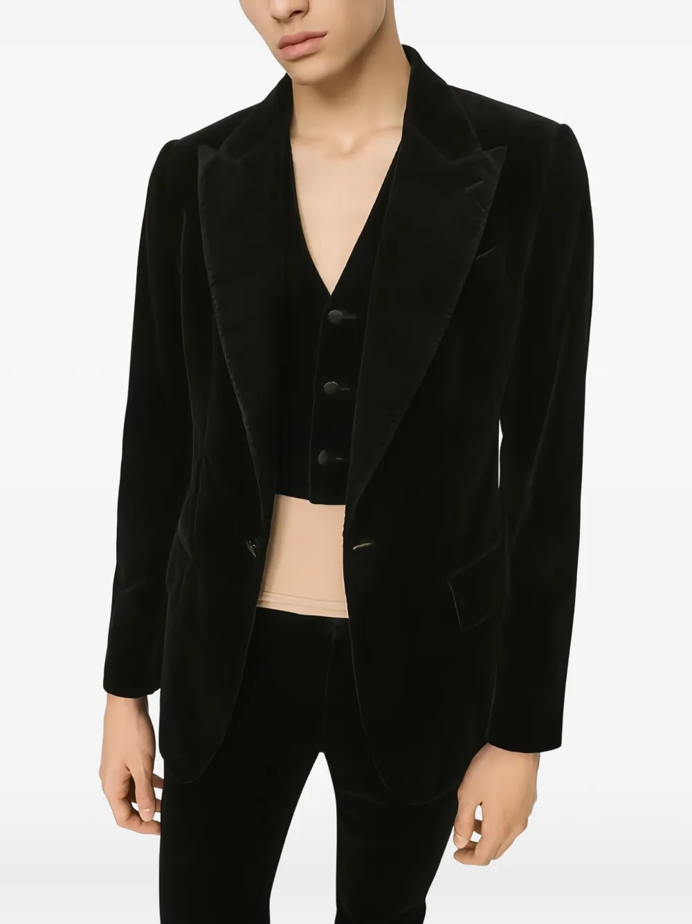 Dolce & Gabbana single-breasted 3 piece velvet suit | Single Breasted Suits | Image 2